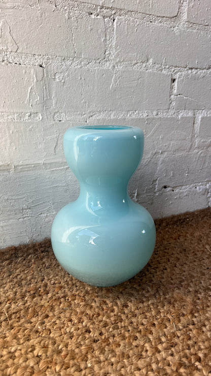 00'S GLOSSY SKY BLUE VASE – TWO
