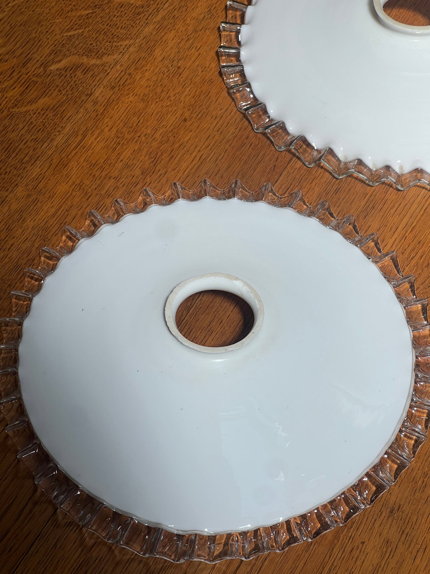 PAIR OF VINTAGE FRENCH FRILLED COOLIE PENDANTS