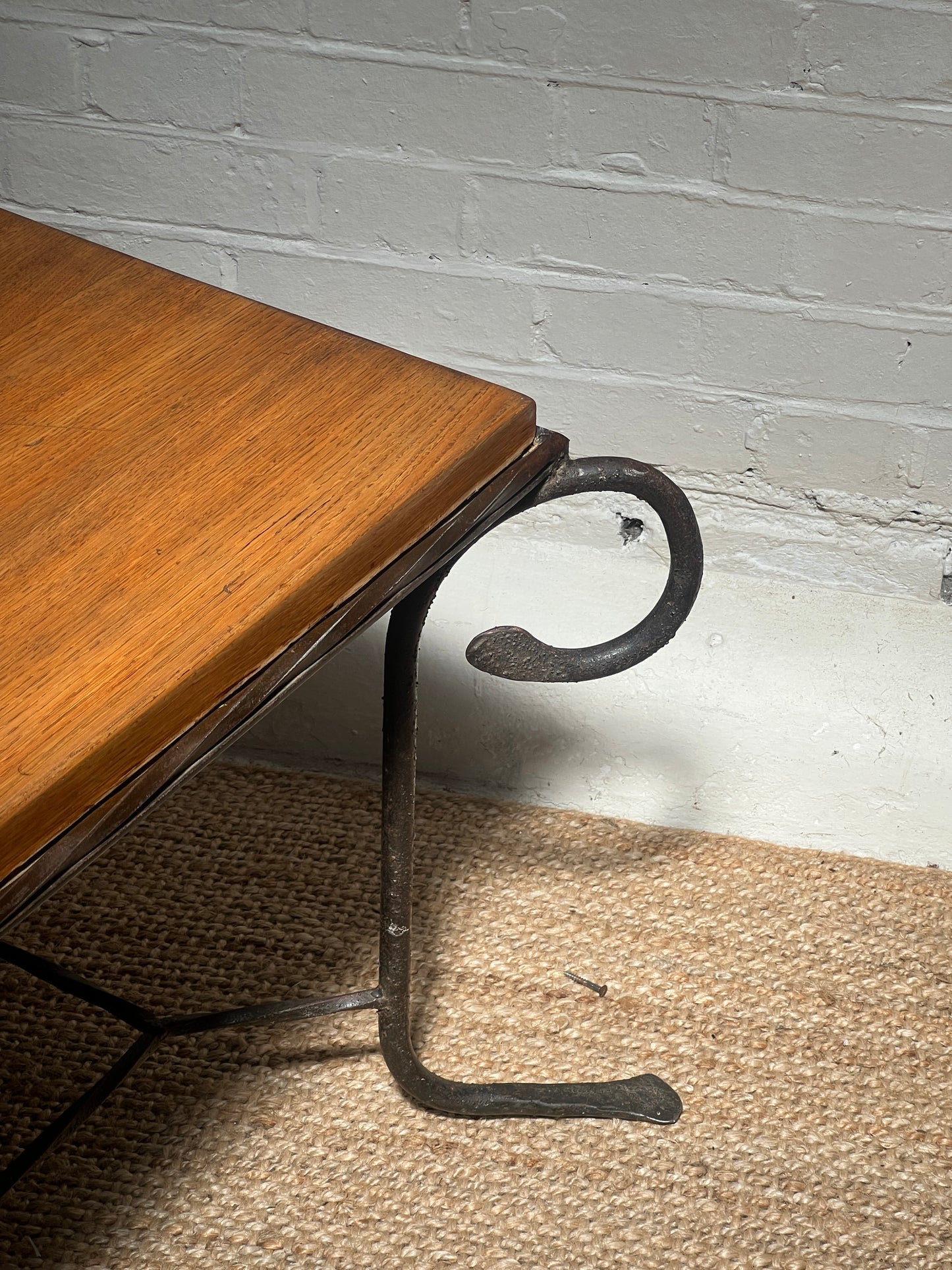 WROUGHT IRON COFFEE TABLE
