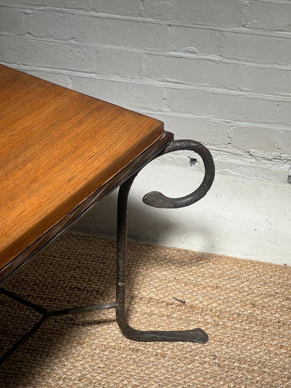 WROUGHT IRON COFFEE TABLE