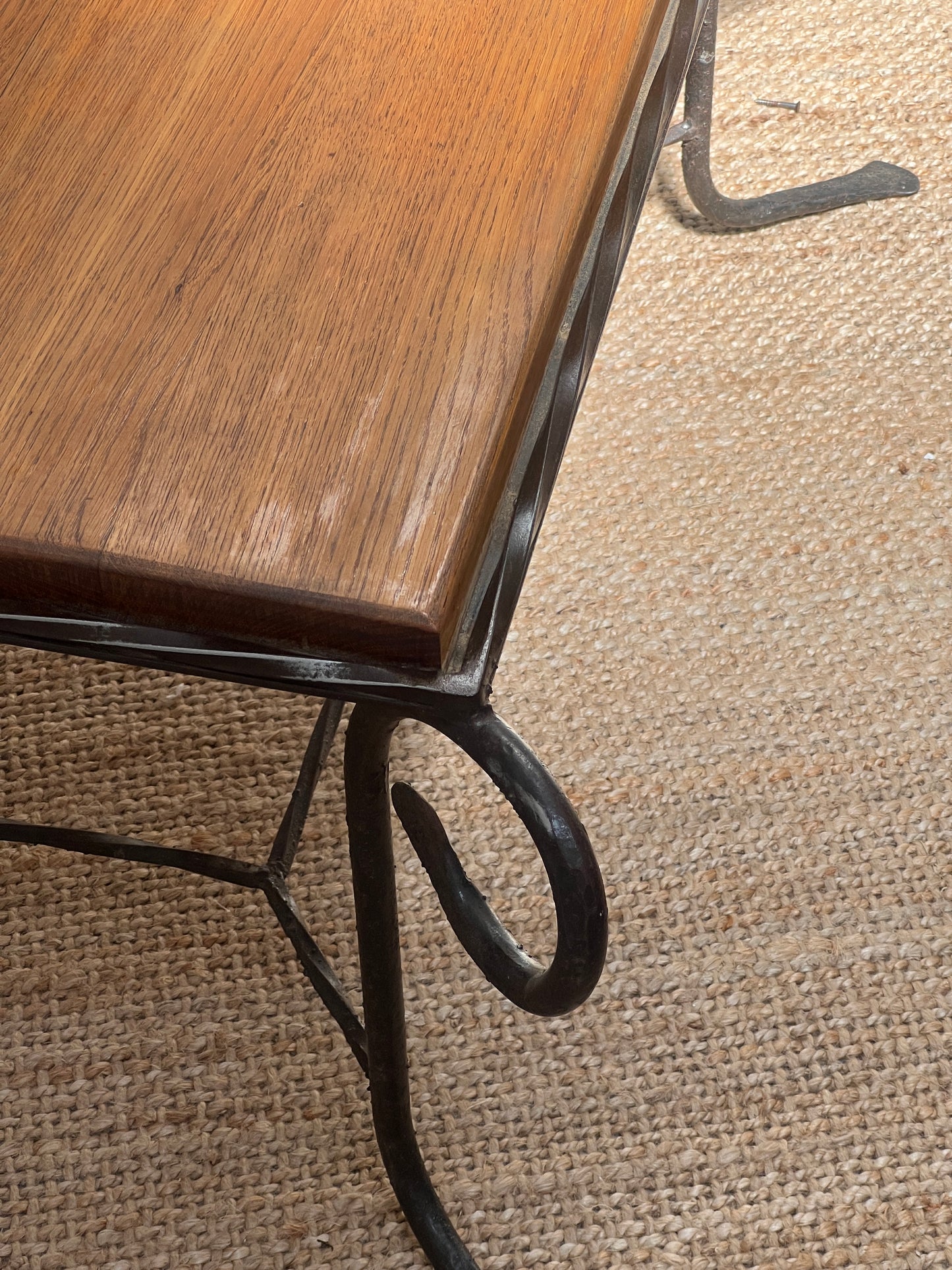 WROUGHT IRON COFFEE TABLE