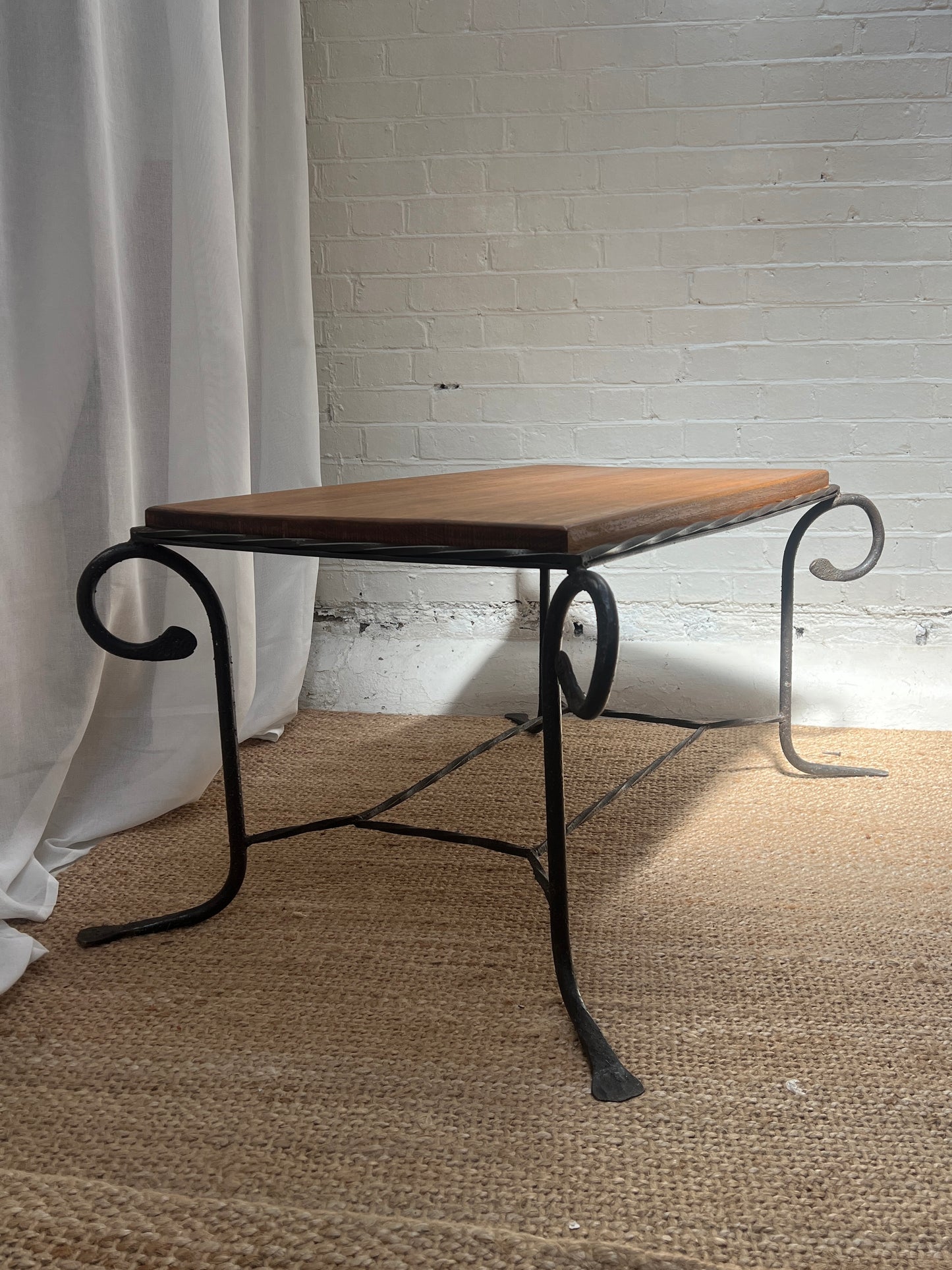 WROUGHT IRON COFFEE TABLE