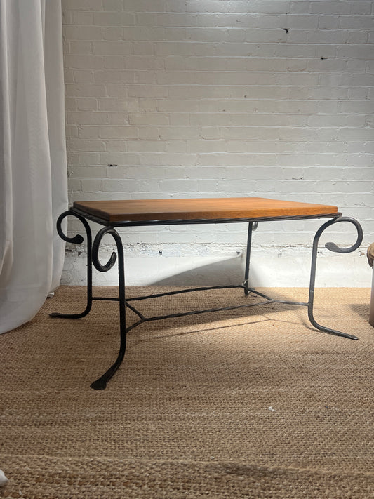 WROUGHT IRON COFFEE TABLE