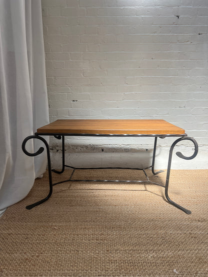 WROUGHT IRON COFFEE TABLE