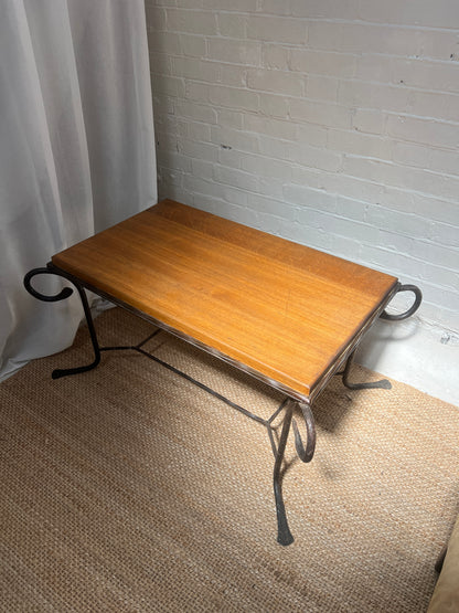 WROUGHT IRON COFFEE TABLE
