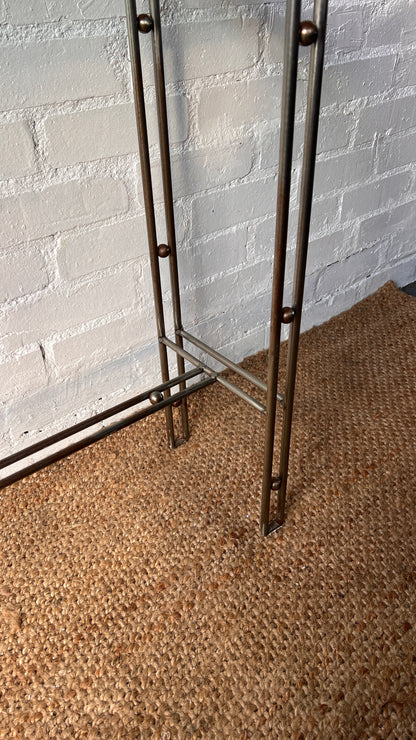 80S GLASS CONSOLE TABLE