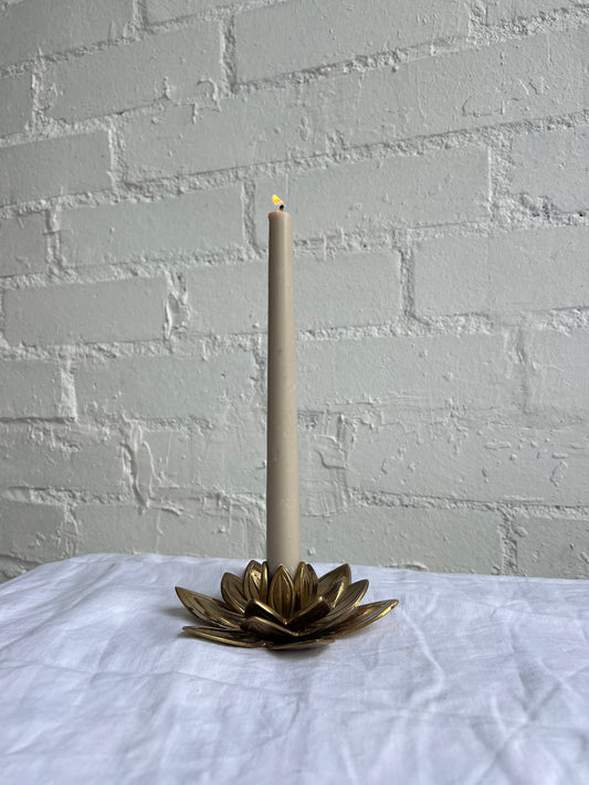 BRASS FLOWER CANDLE HOLDER
