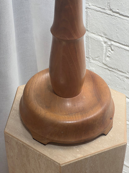 TURNED WOODEN TABLE LAMP