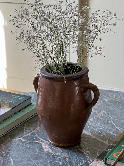 SMALL BROWN CERAMIC VASE
