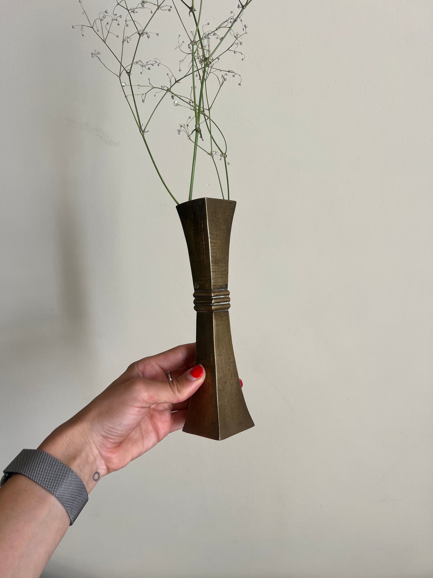 SOLID BRASS BUD VASE