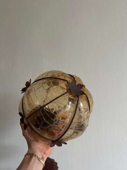 BURGUNDY FLOWER PENDANT