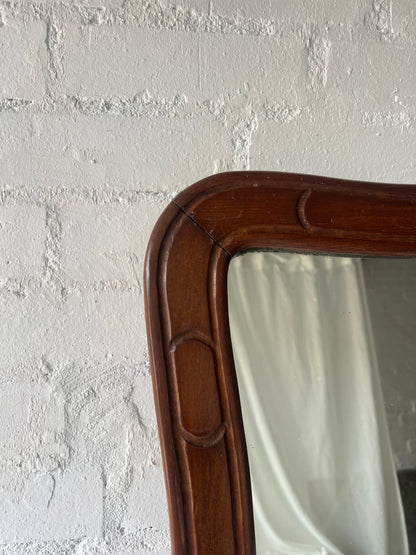 WAVED CARVED FRENCH MIRROR