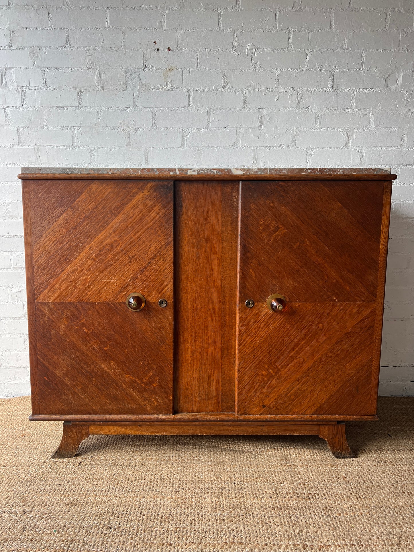 LARGE ART DECO MARBLE SIDEBOARD