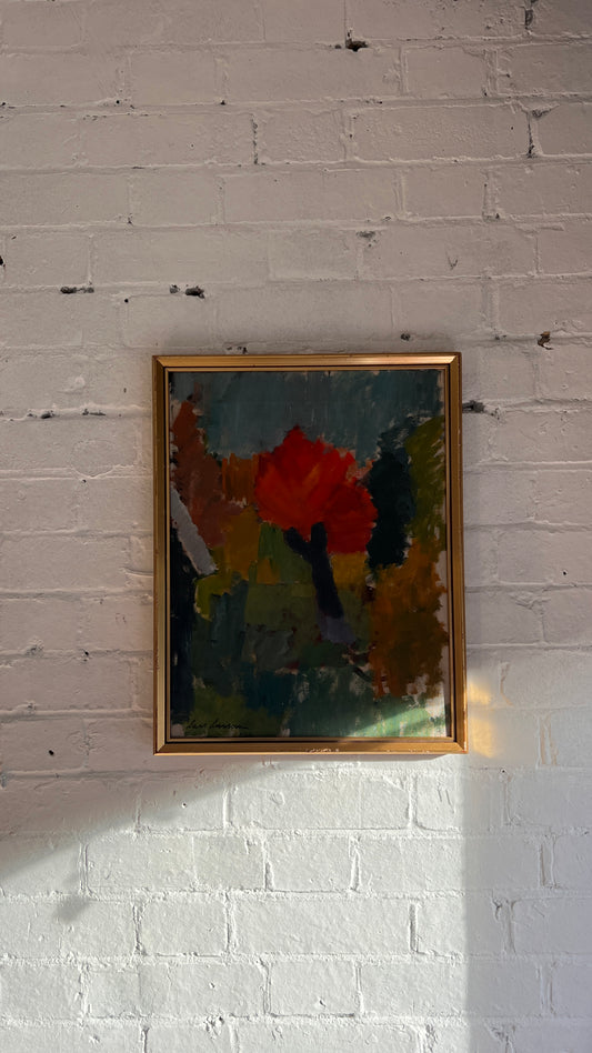 COLOURFUL RED TREES OIL