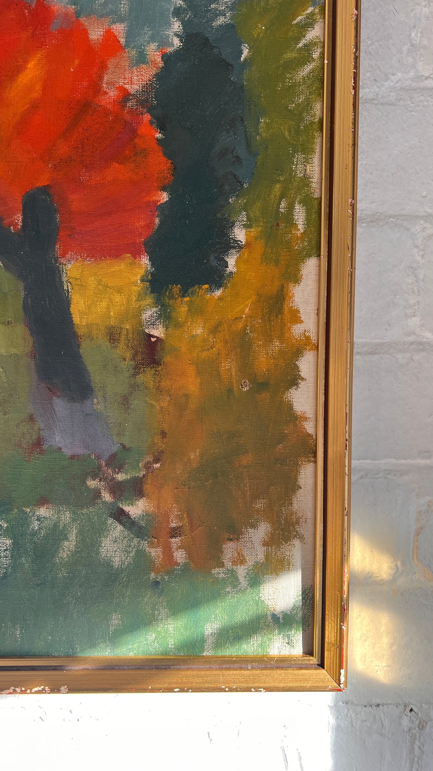 COLOURFUL RED TREES OIL