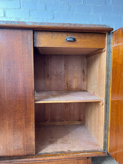 LARGE ART DECO MARBLE SIDEBOARD