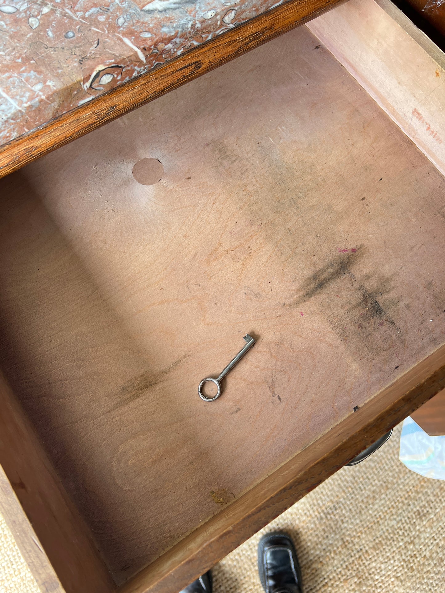 LARGE ART DECO MARBLE SIDEBOARD
