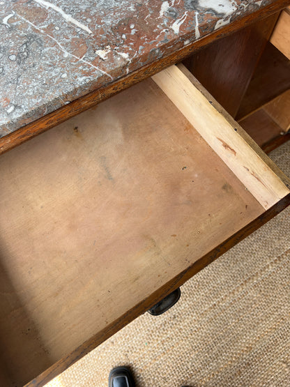 LARGE ART DECO MARBLE SIDEBOARD