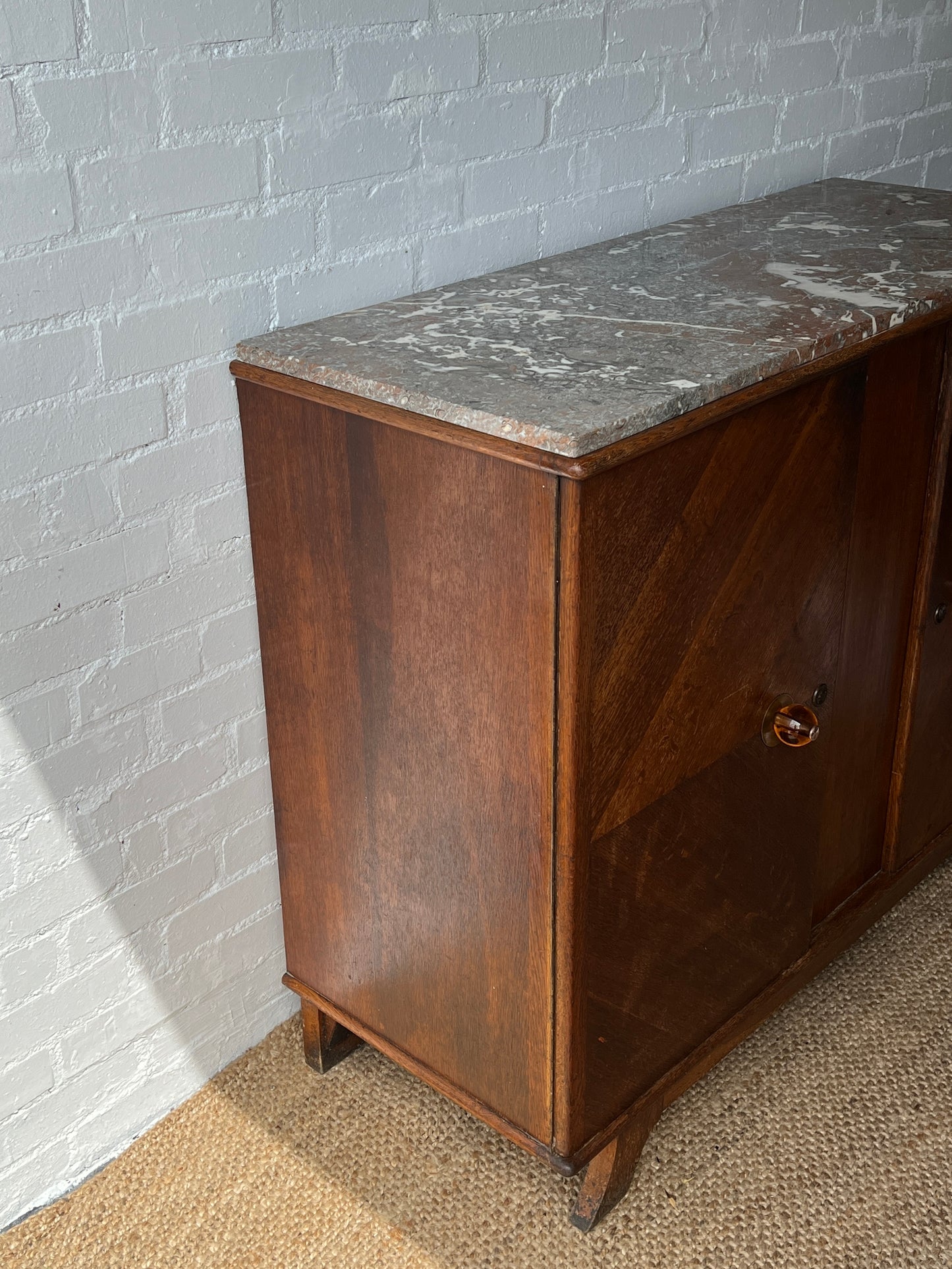 LARGE ART DECO MARBLE SIDEBOARD