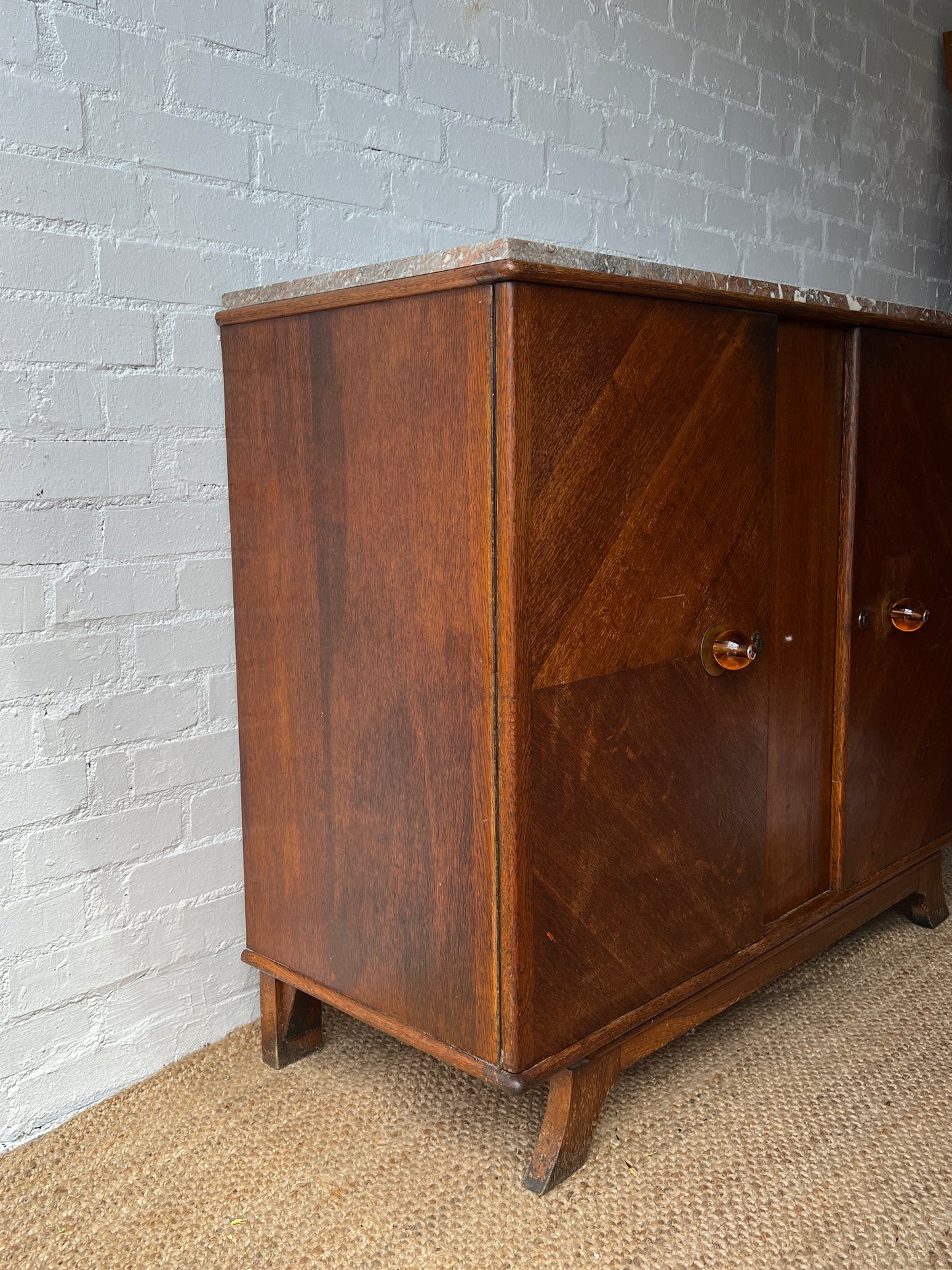 LARGE ART DECO MARBLE SIDEBOARD