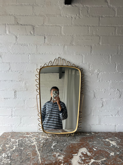 BRASS WIGGLE MIRROR