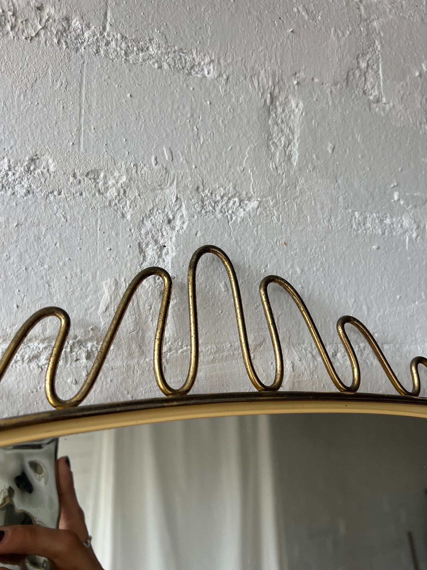 BRASS WIGGLE MIRROR