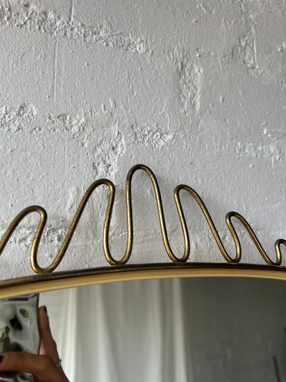 BRASS WIGGLE MIRROR