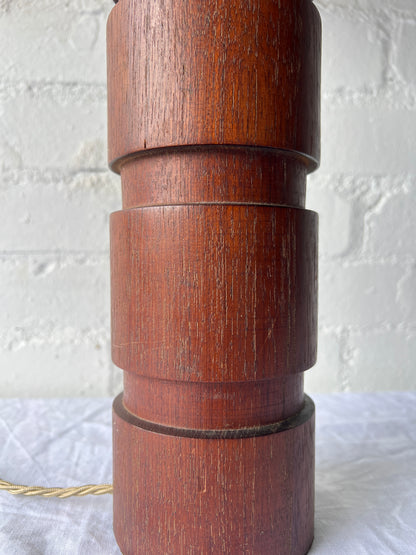 TALL WOODEN PILLAR LAMP