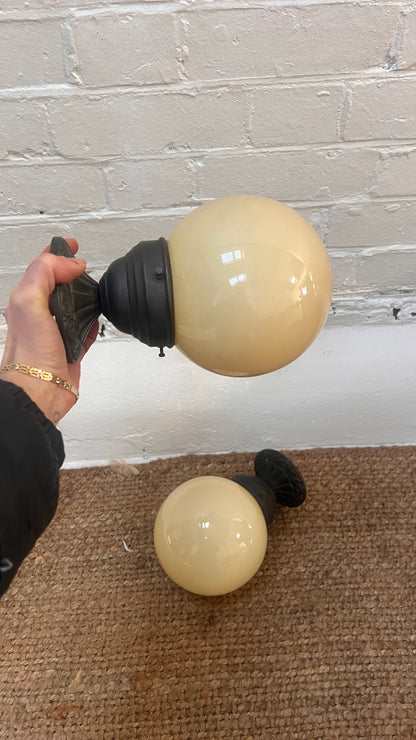 PAIR OF SMALL ART DECO CEILING LIGHTS