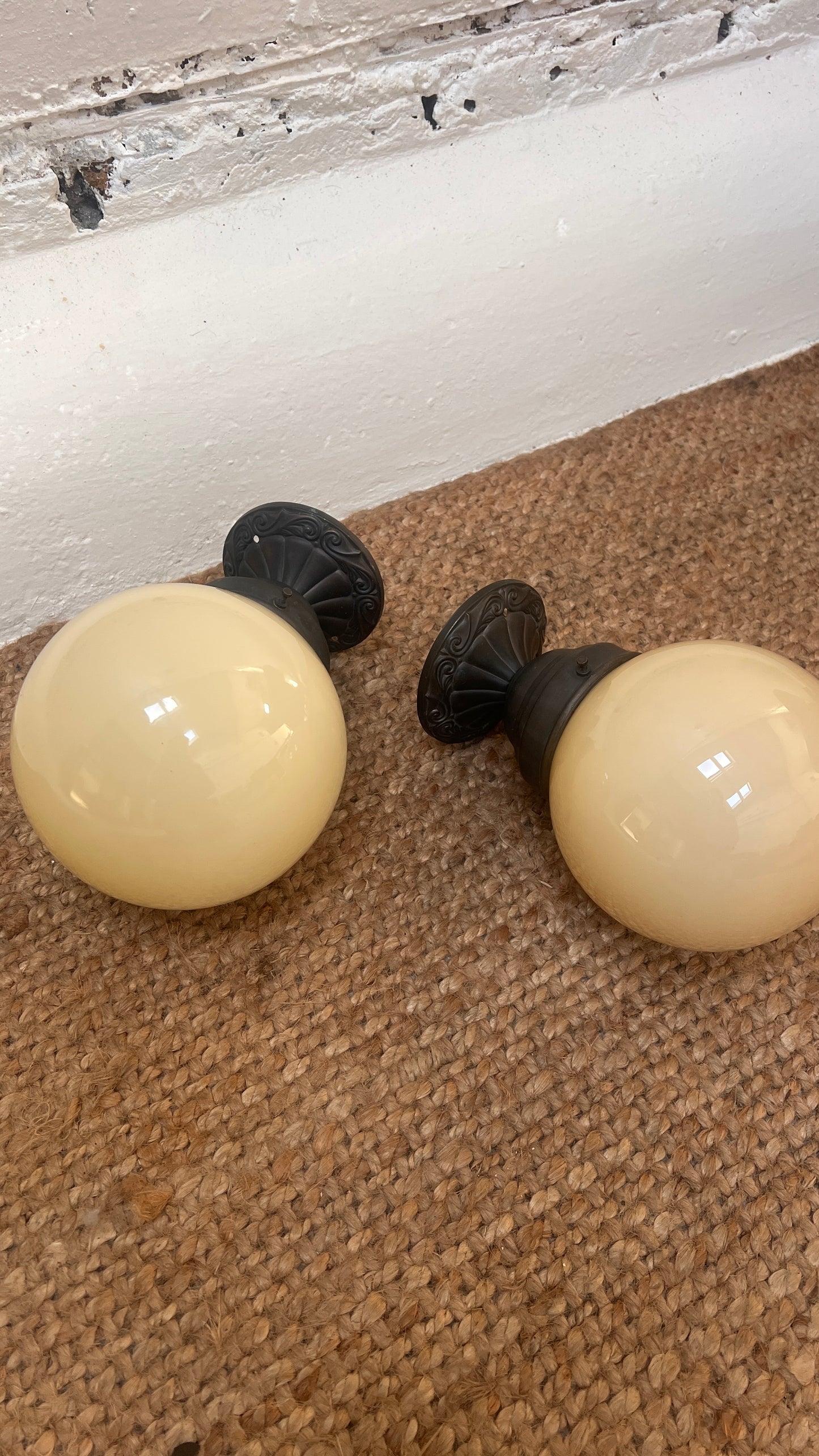 PAIR OF SMALL ART DECO CEILING LIGHTS