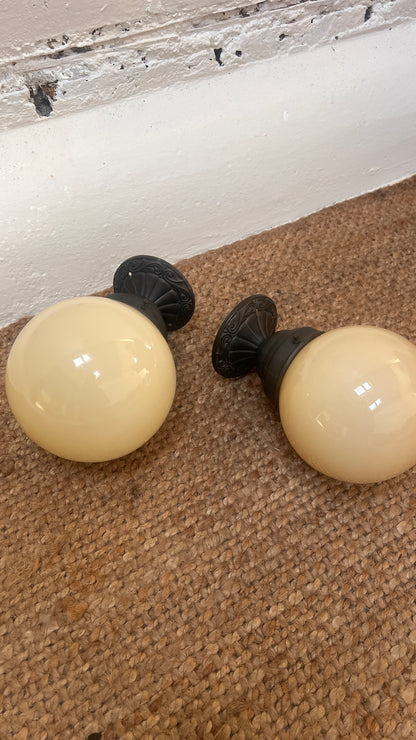PAIR OF SMALL ART DECO CEILING LIGHTS