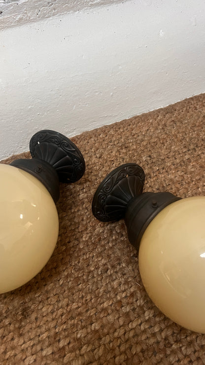 PAIR OF SMALL ART DECO CEILING LIGHTS