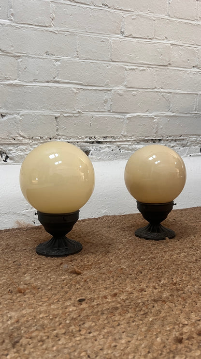 PAIR OF SMALL ART DECO CEILING LIGHTS