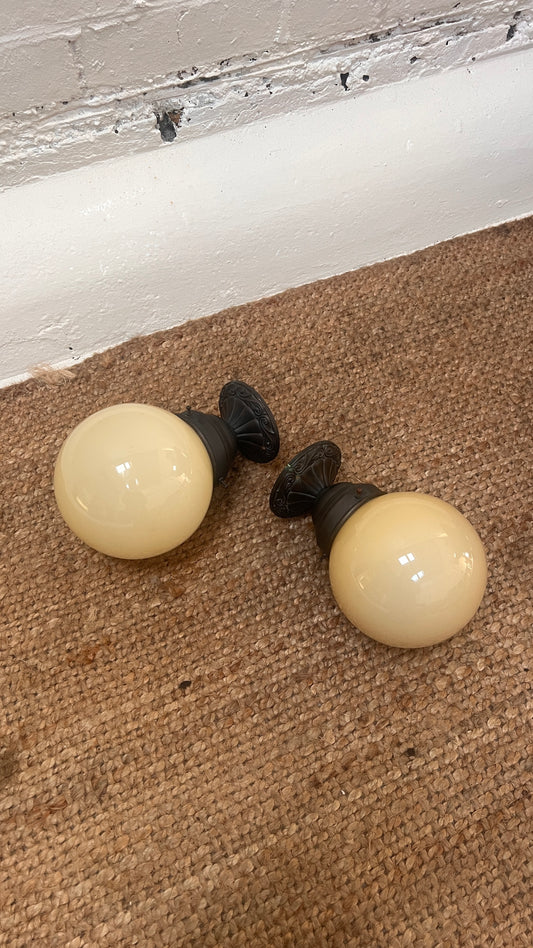 PAIR OF SMALL ART DECO CEILING LIGHTS
