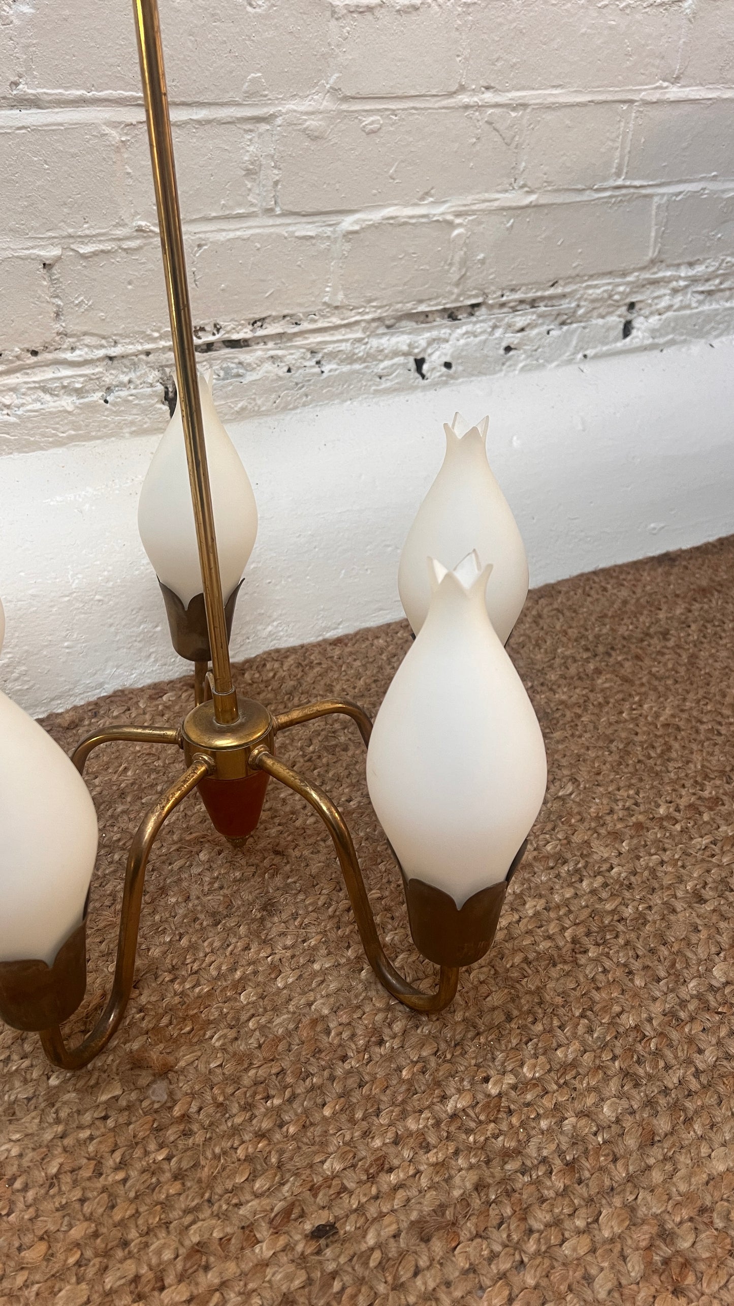 DANISH FIVE ARM CHANDELIER