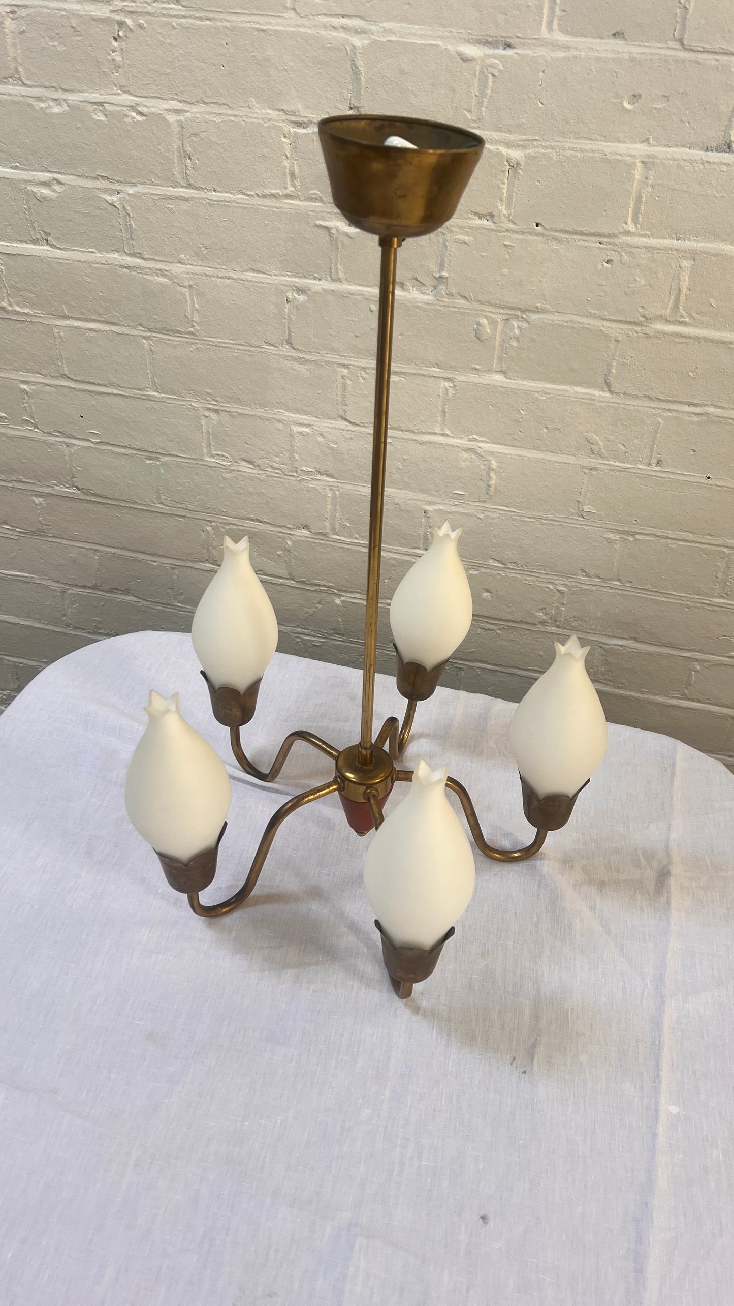 DANISH FIVE ARM CHANDELIER