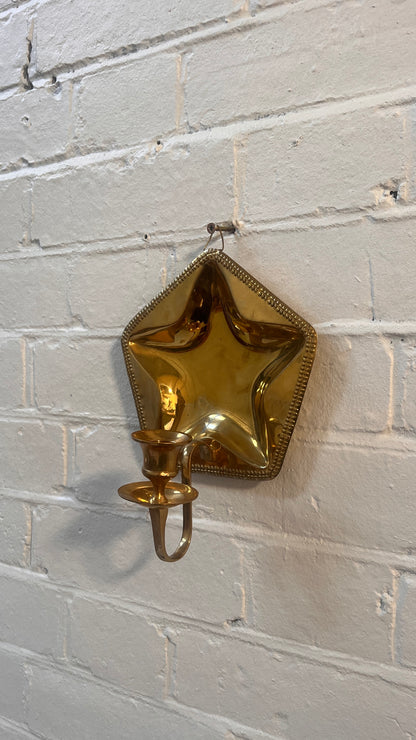 SWEDISH STAR BRASS SCONCES