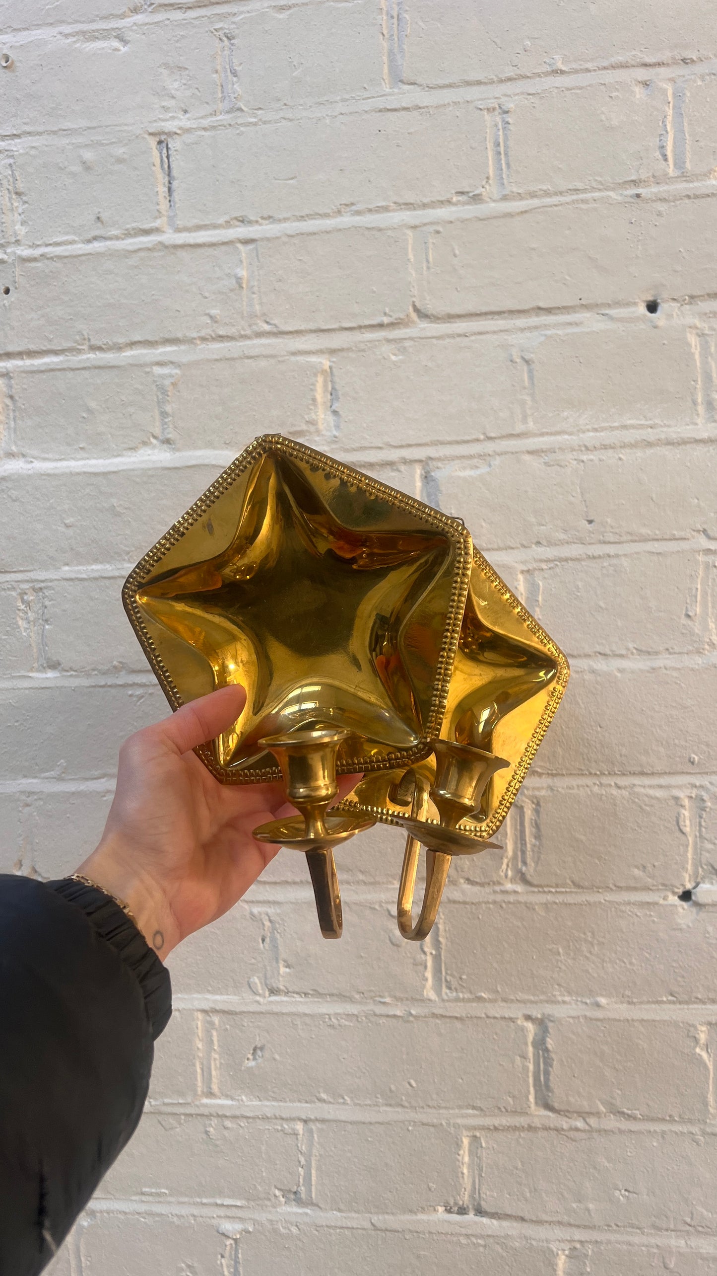 SWEDISH STAR BRASS SCONCES