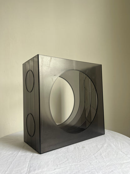 70s German modular smokey grey plastic record holder