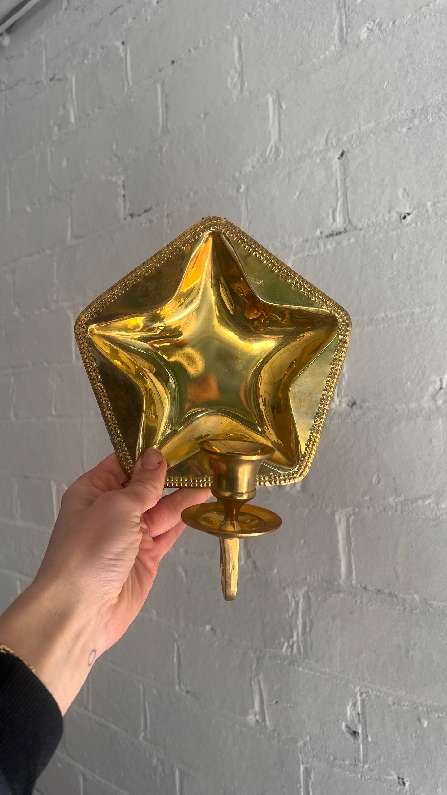 SWEDISH STAR BRASS SCONCES