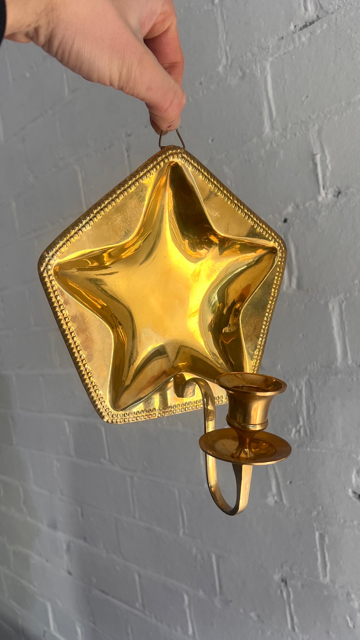 SWEDISH STAR BRASS SCONCES