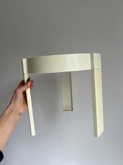 Pair of 70s space age baby yellow stacking tables