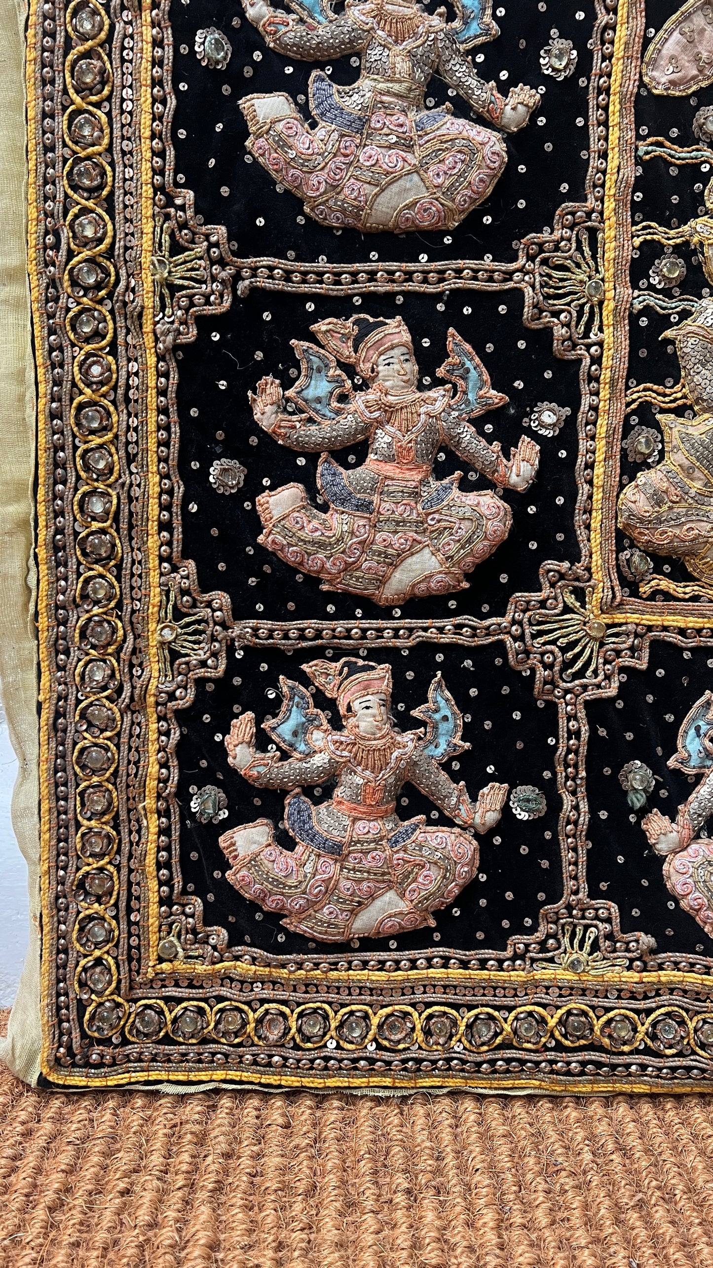 LARGE BURMESE KALAGA TAPESTRY