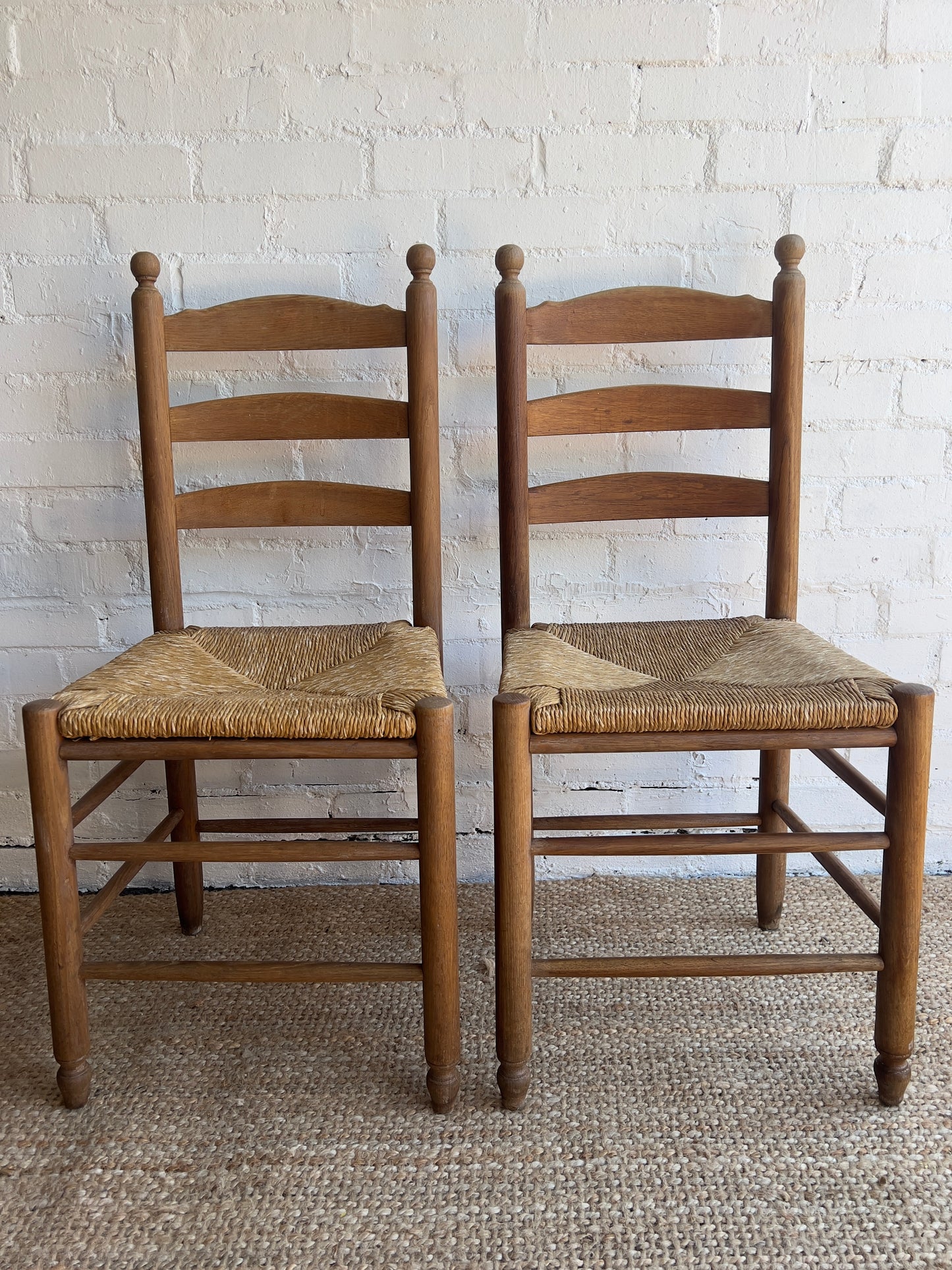 SET OF SIX RUSH DINING CHAIRS