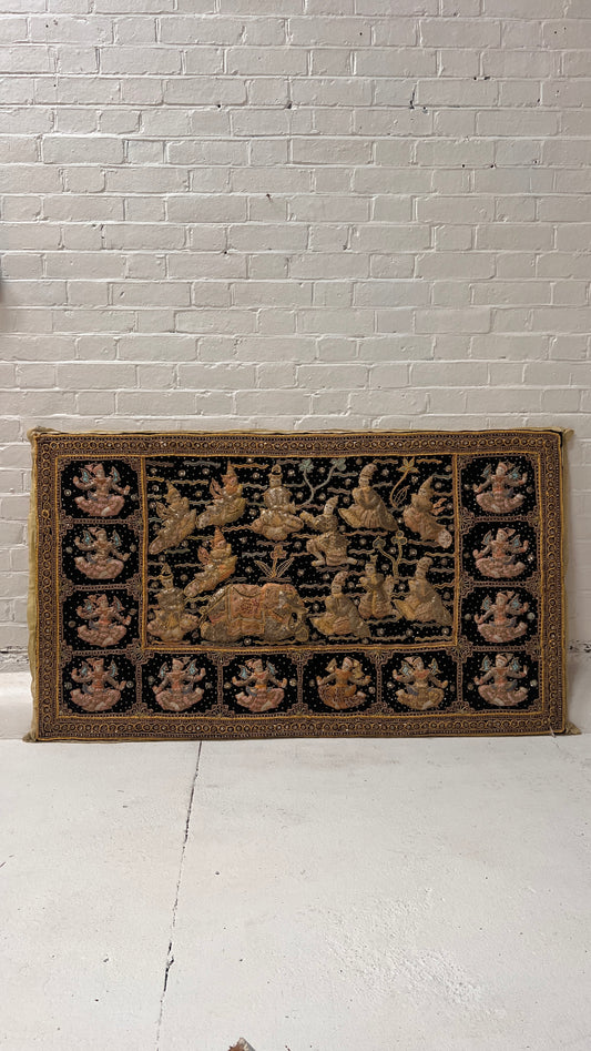 LARGE BURMESE KALAGA TAPESTRY