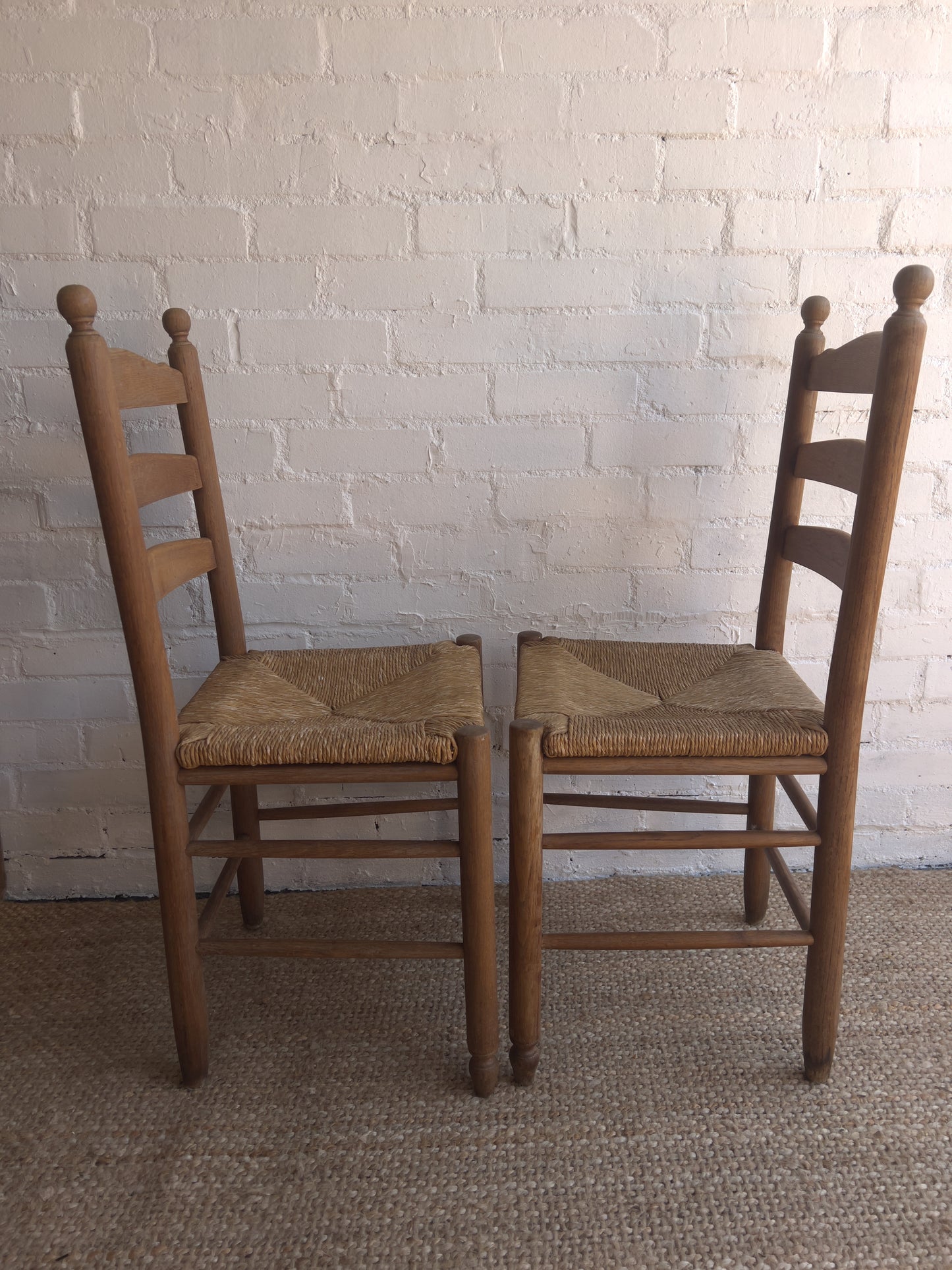SET OF SIX RUSH DINING CHAIRS