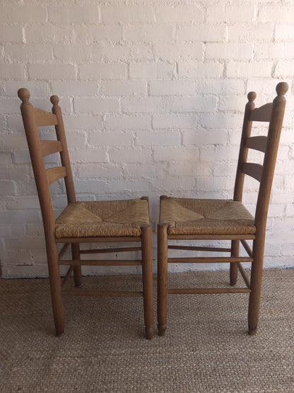 SET OF SIX RUSH DINING CHAIRS