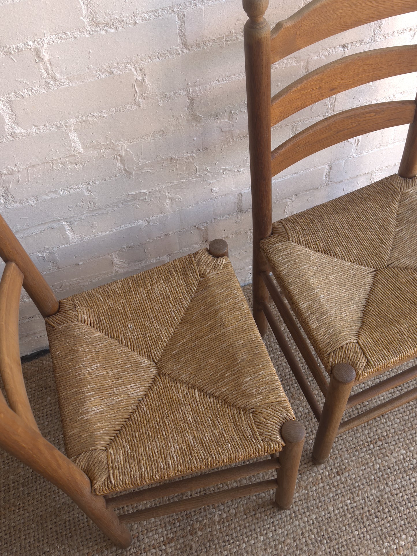 SET OF SIX RUSH DINING CHAIRS