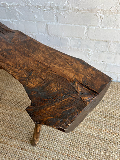 LIVE EDGE SIDE TABLE / STOOL