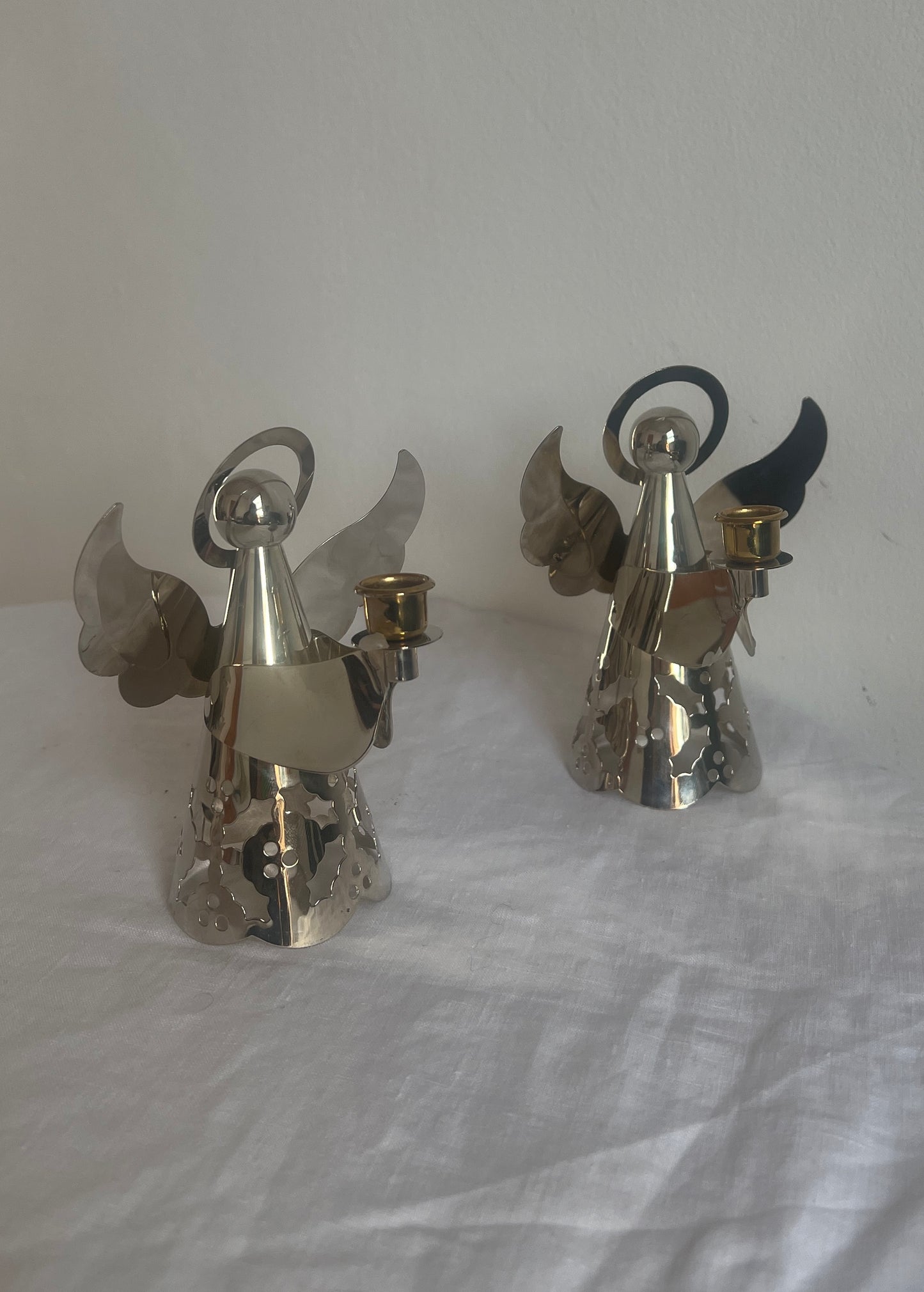 PAIR OF ANGEL CANDLE HOLDERS